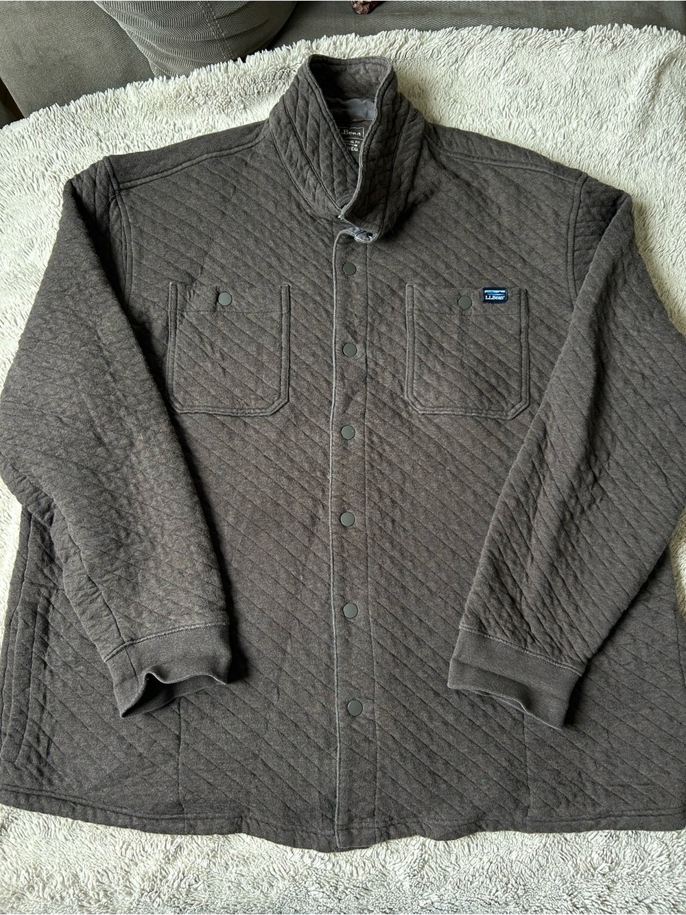 L.L Bean Quilted Snap over shirt XXL
